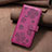 Leather Case Stands Flip Flowers Cover Holder BF2 for Huawei Honor X8b Hot Pink