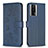 Leather Case Stands Flip Flowers Cover Holder BF2 for Xiaomi Poco F5 Pro 5G Blue