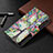 Leather Case Stands Flip Flowers Cover Holder for Apple iPhone 13 Pro Max Mixed