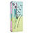 Leather Case Stands Flip Flowers Cover Holder for Apple iPhone 13 Yellow