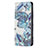 Leather Case Stands Flip Flowers Cover Holder for Apple iPhone 14 Pro Max Blue