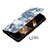 Leather Case Stands Flip Flowers Cover Holder for Apple iPhone 15 Plus Blue