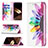 Leather Case Stands Flip Flowers Cover Holder for Apple iPhone 15 Plus Colorful