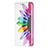 Leather Case Stands Flip Flowers Cover Holder for Apple iPhone 15 Plus Colorful