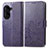 Leather Case Stands Flip Flowers Cover Holder for Asus ZenFone 10 Purple