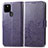 Leather Case Stands Flip Flowers Cover Holder for Google Pixel 5a 5G Purple