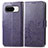 Leather Case Stands Flip Flowers Cover Holder for Google Pixel 8 5G Purple