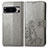 Leather Case Stands Flip Flowers Cover Holder for Google Pixel 8 Pro 5G Gray