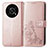 Leather Case Stands Flip Flowers Cover Holder for Huawei Enjoy 50 Pro Rose Gold