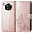 Leather Case Stands Flip Flowers Cover Holder for Huawei Honor 50 Lite Rose Gold