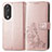 Leather Case Stands Flip Flowers Cover Holder for Huawei Honor 90 5G Rose Gold