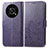 Leather Case Stands Flip Flowers Cover Holder for Huawei Honor Magic4 Lite 5G Purple