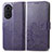 Leather Case Stands Flip Flowers Cover Holder for Huawei Nova 10 Pro Purple