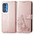 Leather Case Stands Flip Flowers Cover Holder for Motorola Moto Edge S Pro 5G Pink