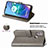 Leather Case Stands Flip Flowers Cover Holder for Motorola Moto G10