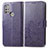 Leather Case Stands Flip Flowers Cover Holder for Motorola Moto G10 Power Purple