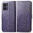 Leather Case Stands Flip Flowers Cover Holder for Motorola Moto G14 Purple