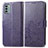 Leather Case Stands Flip Flowers Cover Holder for Nokia G22 Purple