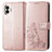 Leather Case Stands Flip Flowers Cover Holder for Nothing Phone 2 Rose Gold