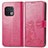 Leather Case Stands Flip Flowers Cover Holder for OnePlus 10 Pro 5G Hot Pink