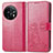 Leather Case Stands Flip Flowers Cover Holder for OnePlus 11 5G Hot Pink