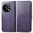 Leather Case Stands Flip Flowers Cover Holder for OnePlus 11 5G Purple