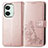 Leather Case Stands Flip Flowers Cover Holder for OnePlus Nord 3 5G Rose Gold