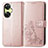 Leather Case Stands Flip Flowers Cover Holder for OnePlus Nord CE 3 5G Rose Gold