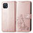 Leather Case Stands Flip Flowers Cover Holder for Oppo A16K Pink