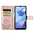 Leather Case Stands Flip Flowers Cover Holder for Oppo A16s