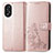 Leather Case Stands Flip Flowers Cover Holder for Oppo A38 Rose Gold