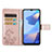 Leather Case Stands Flip Flowers Cover Holder for Oppo A54s