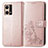 Leather Case Stands Flip Flowers Cover Holder for Oppo F21 Pro 4G Pink