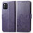 Leather Case Stands Flip Flowers Cover Holder for Oppo Find X3 Pro 5G Purple