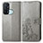 Leather Case Stands Flip Flowers Cover Holder for Oppo Reno5 A Gray