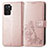 Leather Case Stands Flip Flowers Cover Holder for Oppo Reno5 Lite Pink