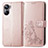 Leather Case Stands Flip Flowers Cover Holder for Realme 10 Pro 5G Rose Gold