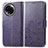 Leather Case Stands Flip Flowers Cover Holder for Realme 11 5G Purple