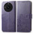 Leather Case Stands Flip Flowers Cover Holder for Realme 11 Pro 5G Purple