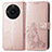 Leather Case Stands Flip Flowers Cover Holder for Realme 11 Pro 5G Rose Gold