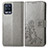 Leather Case Stands Flip Flowers Cover Holder for Realme 8 Pro Gray