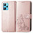 Leather Case Stands Flip Flowers Cover Holder for Realme 9 5G Rose Gold