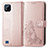 Leather Case Stands Flip Flowers Cover Holder for Realme C11 (2021) Rose Gold