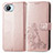 Leather Case Stands Flip Flowers Cover Holder for Realme C30s Rose Gold