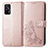 Leather Case Stands Flip Flowers Cover Holder for Realme GT 5G Rose Gold