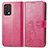 Leather Case Stands Flip Flowers Cover Holder for Realme GT Master 5G Hot Pink