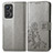 Leather Case Stands Flip Flowers Cover Holder for Realme GT2 5G Gray