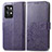 Leather Case Stands Flip Flowers Cover Holder for Realme GT2 Pro 5G Purple