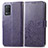 Leather Case Stands Flip Flowers Cover Holder for Realme Narzo 30 5G Purple