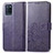 Leather Case Stands Flip Flowers Cover Holder for Realme V11 5G Purple